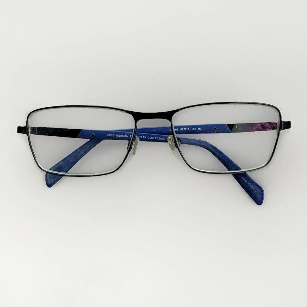 GREG NORMAN Authentic Golf COLLECTION FramesOnly Eyeglasses Blue Metal GN268